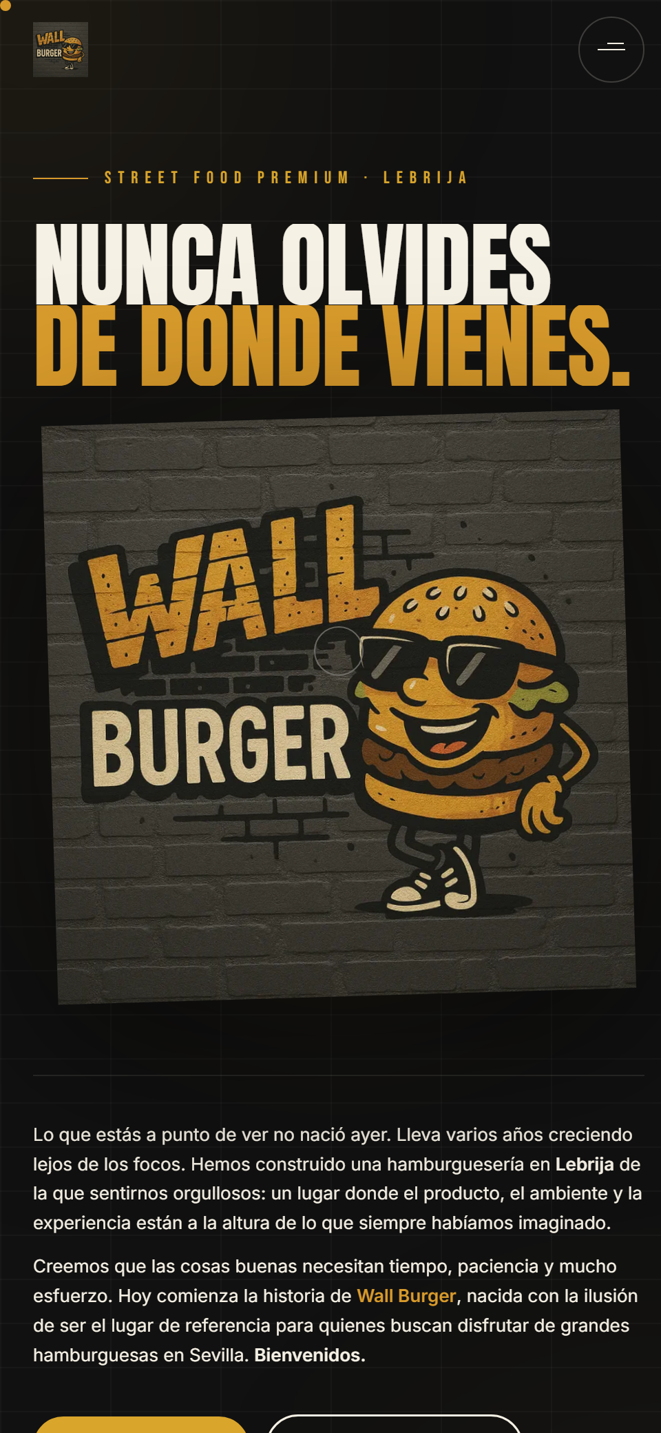 Wall Burger en versión móvil